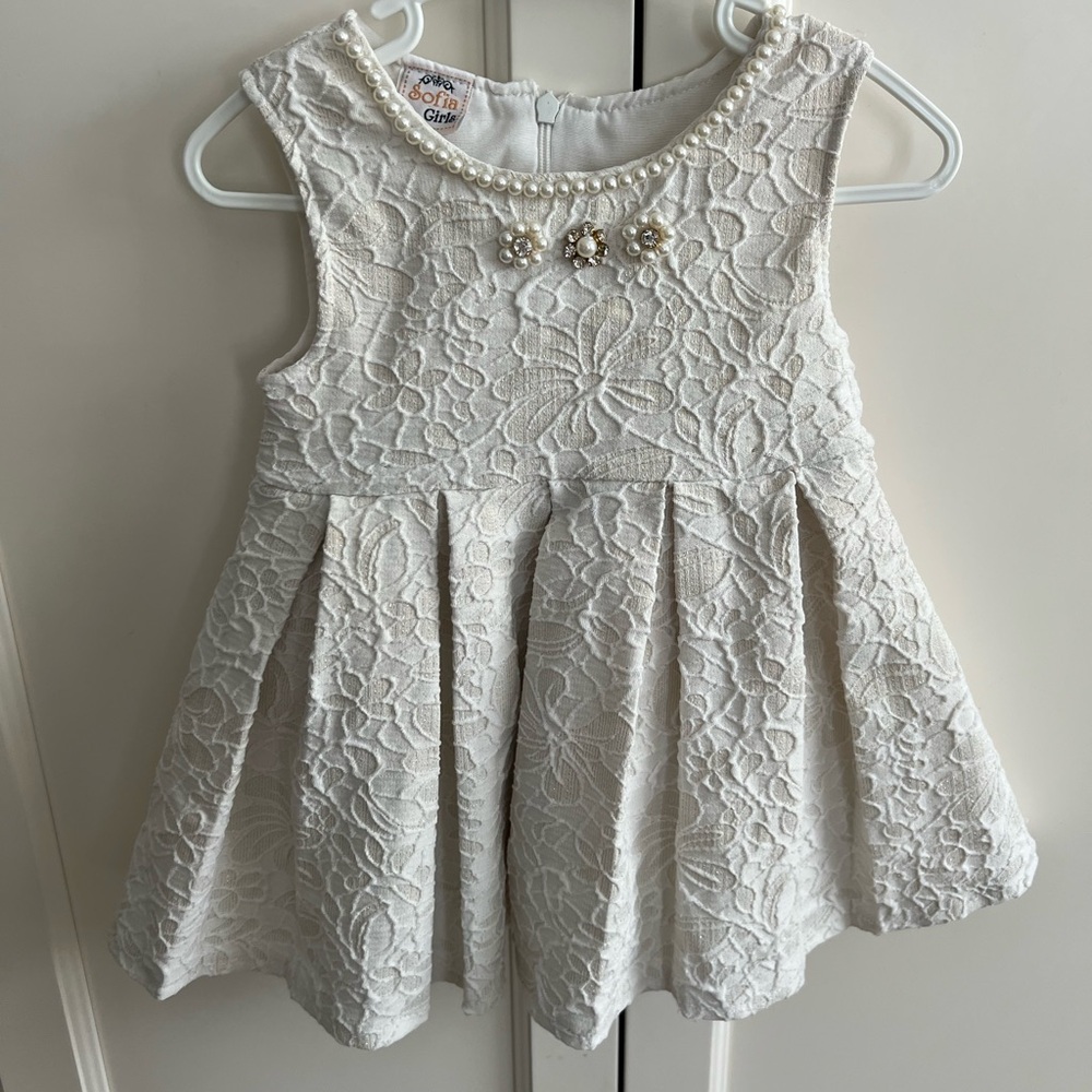 Elegant Cream Lace Kids Formal Dress